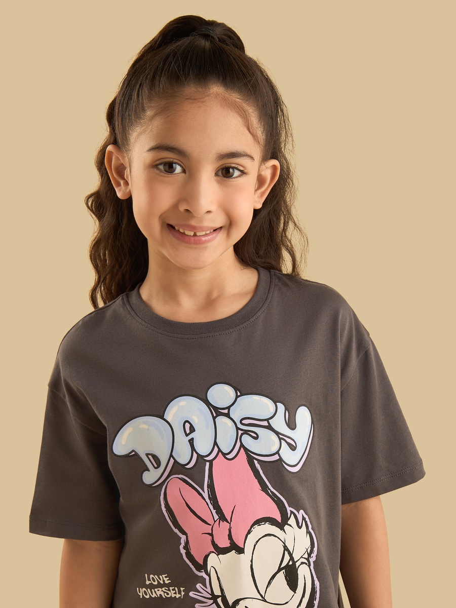 Daisy Duck Print Cotton T-Shirt