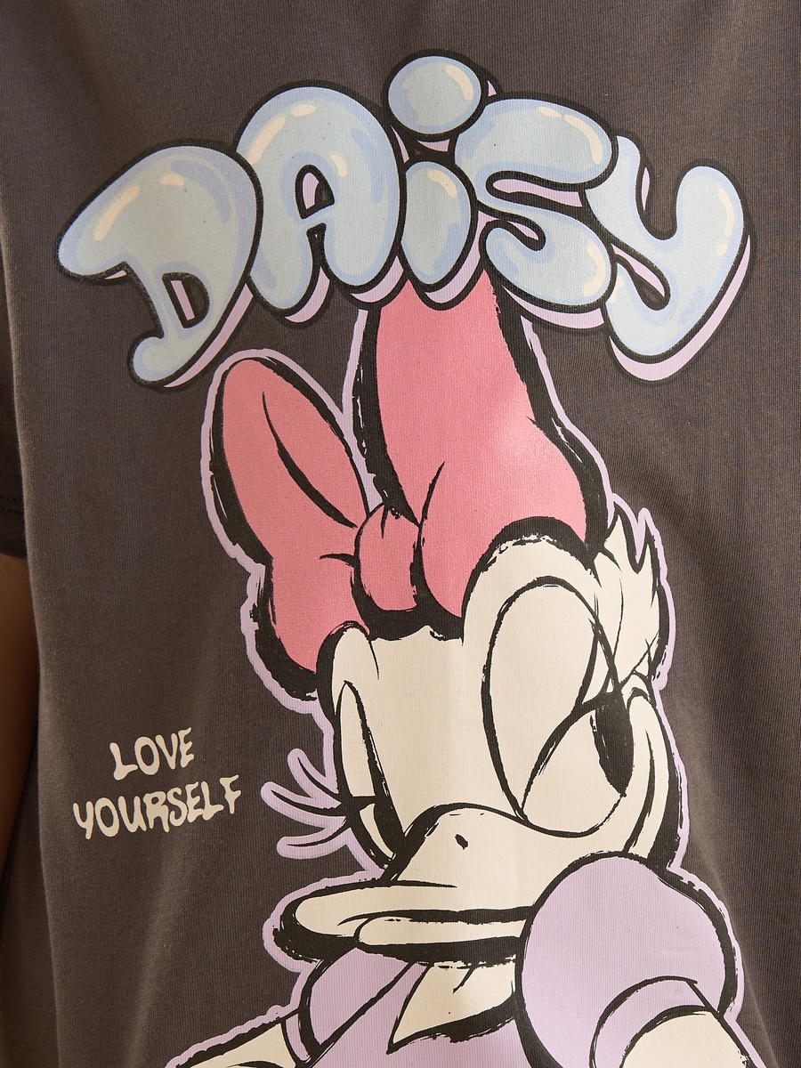 Daisy Duck Print Cotton T-Shirt