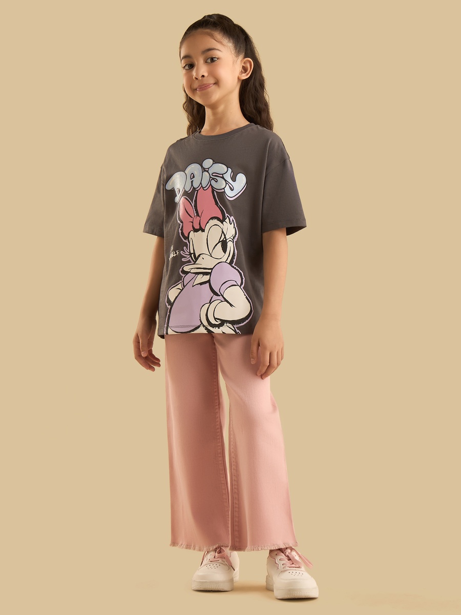 Daisy Duck Print Cotton T-Shirt