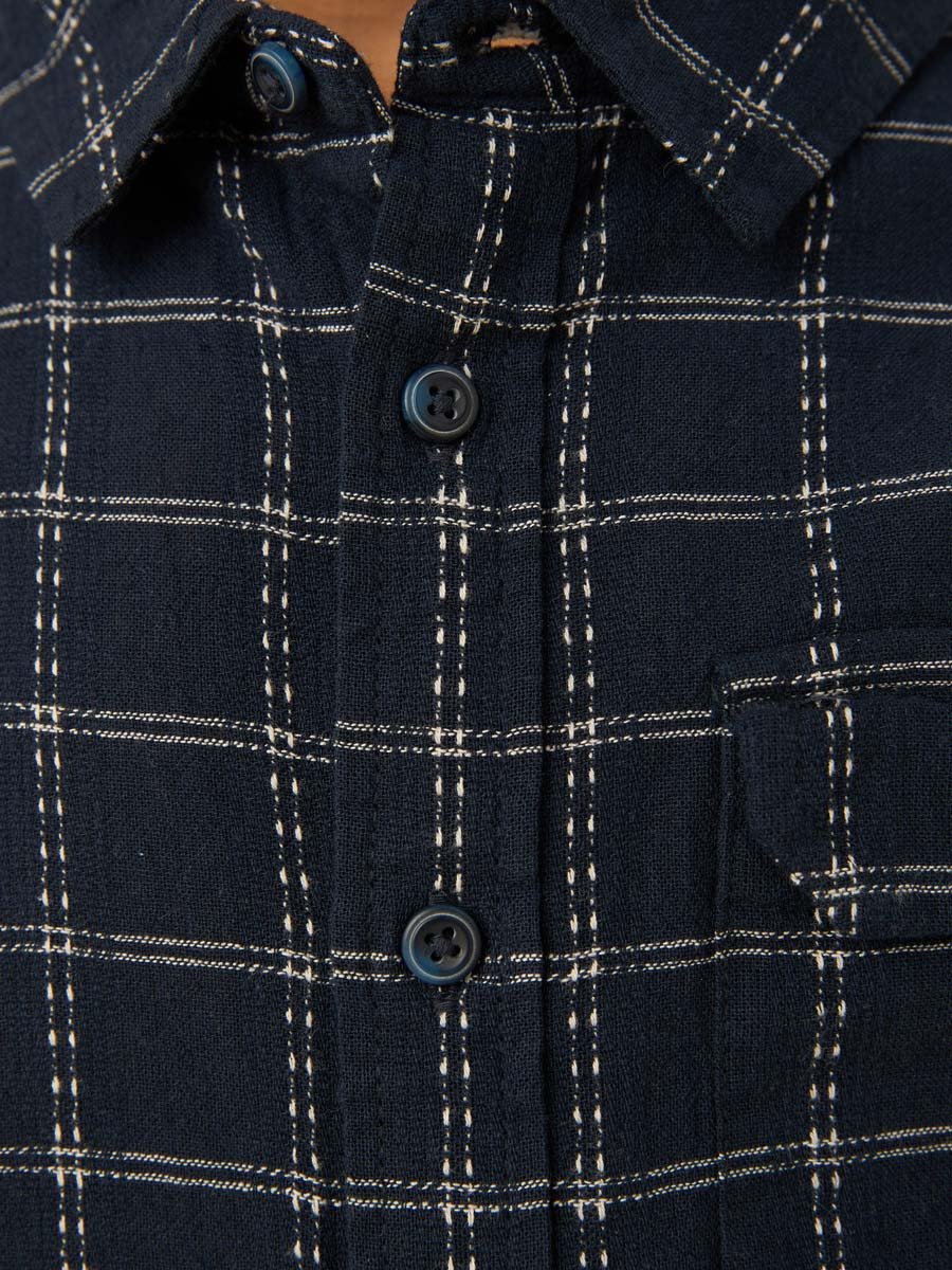 Checked Shirt and Shorts Set