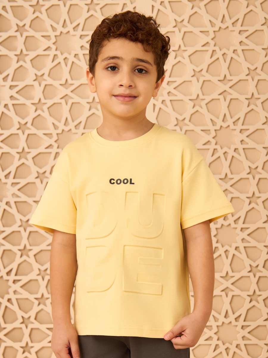 Printed Cotton T-Shirt and Shorts Set
