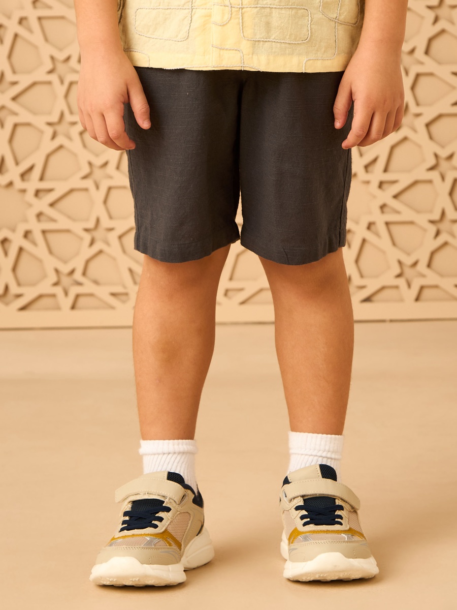 Embroidered Cotton Shirt and Shorts Set