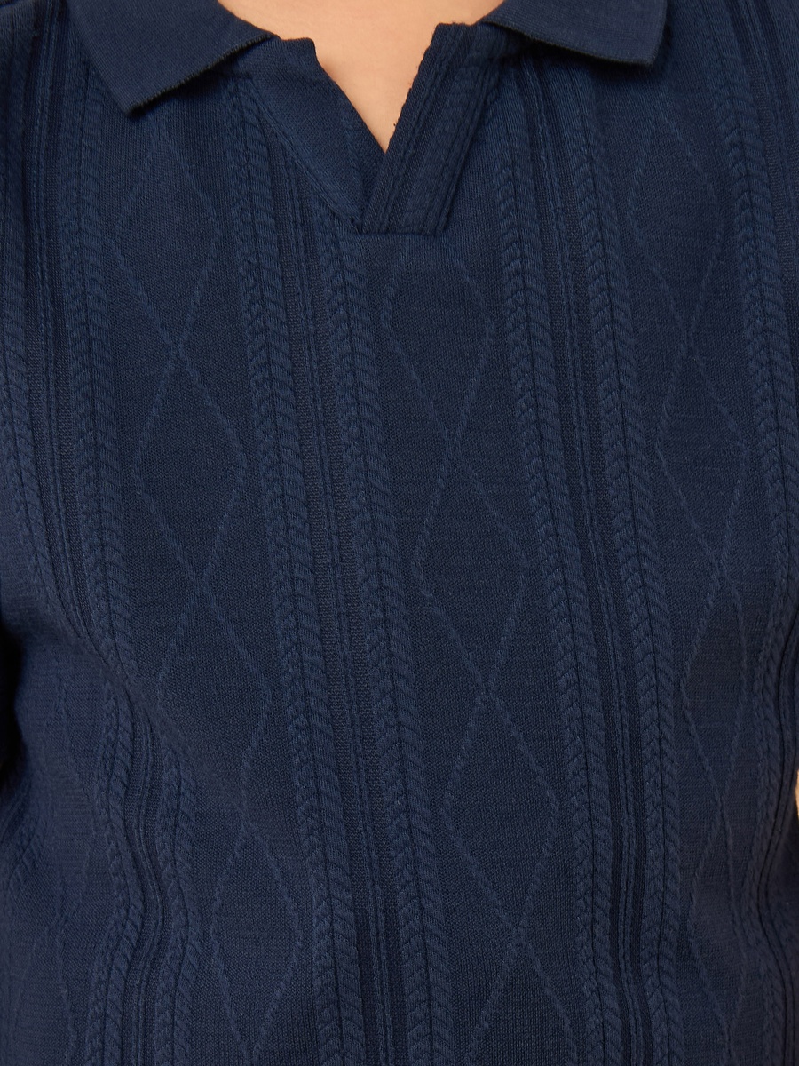 Jacquard Cotton Polo T-Shirt and Shorts Set