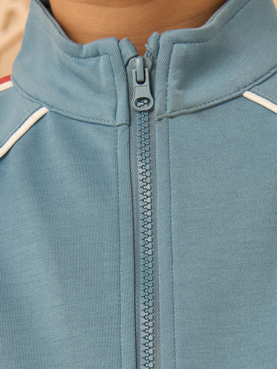 Tape Accent Zip Through Jacket and Jogger Set