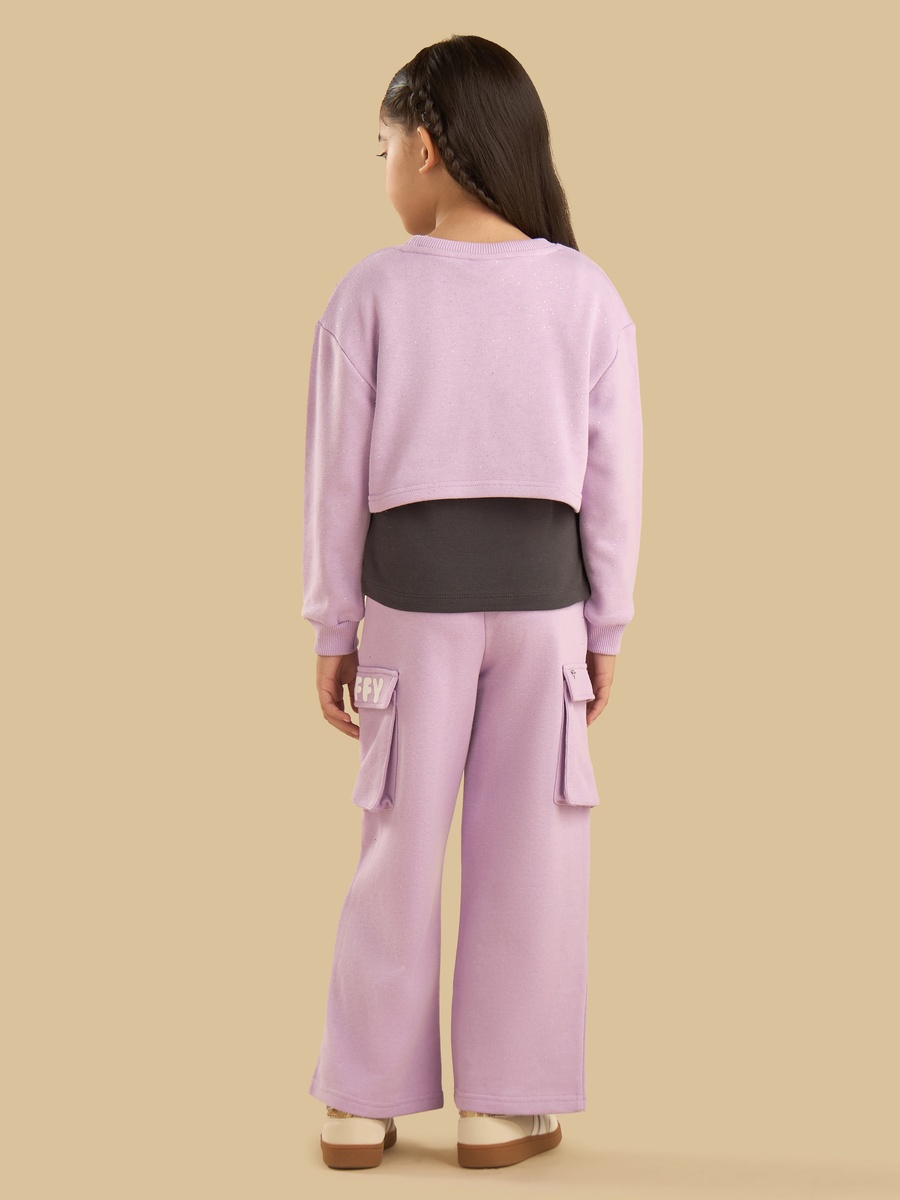 Miffy Sweatshirt with Vest and Wide Leg Pant Set
