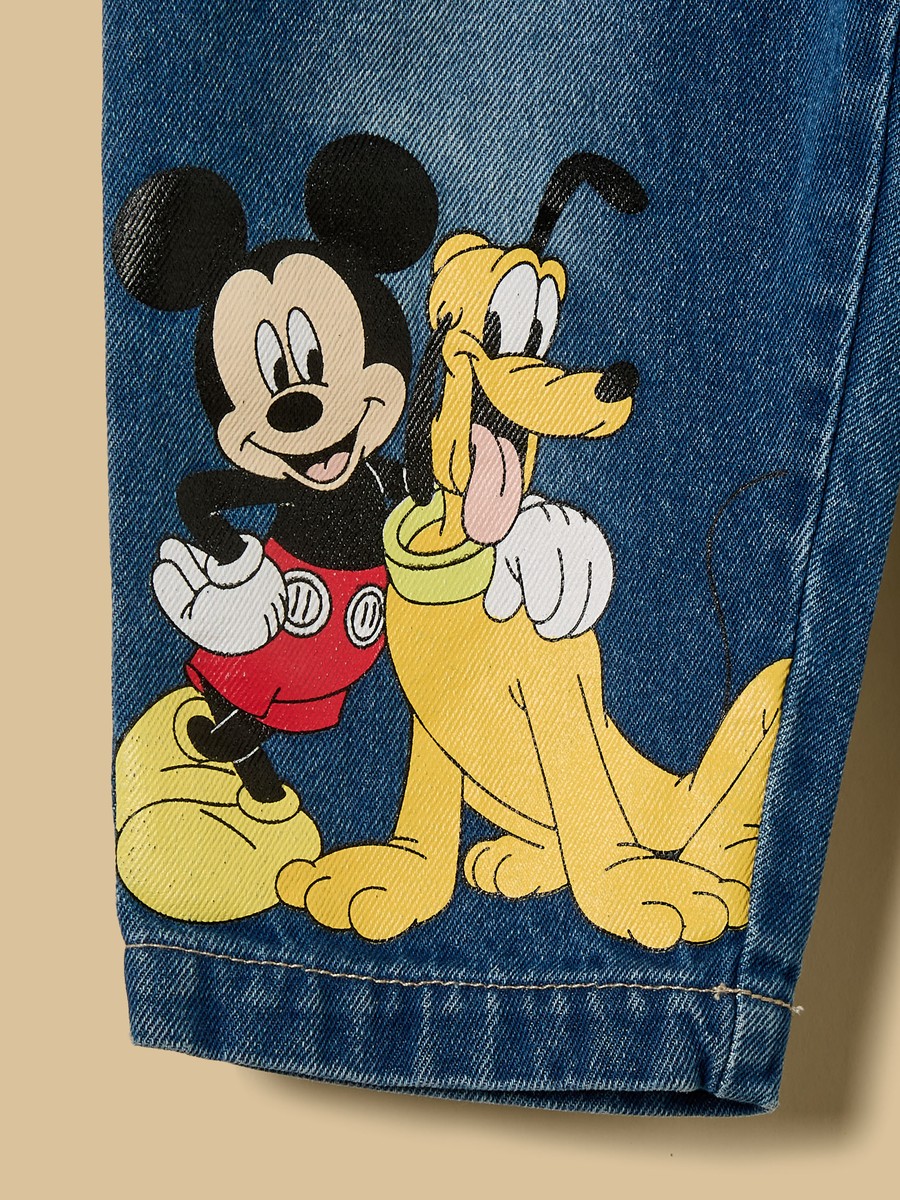 Mickey Mouse and Friends Print Cotton Shirt and Jeans Set