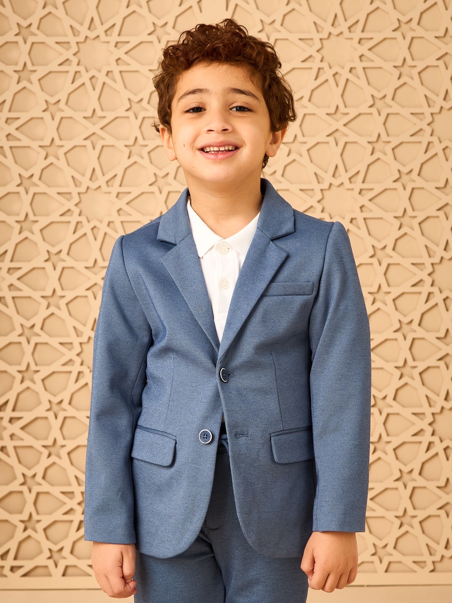 Notch Lapel Linen Blend Blazer