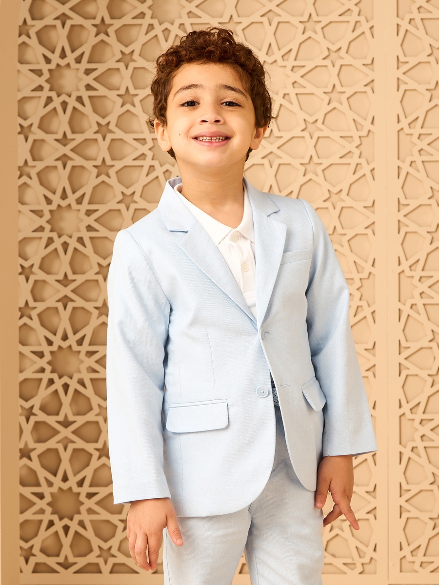 Textured Notch Lapel Blazer