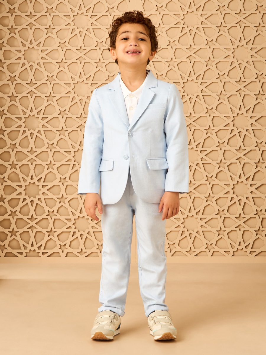 Textured Notch Lapel Blazer