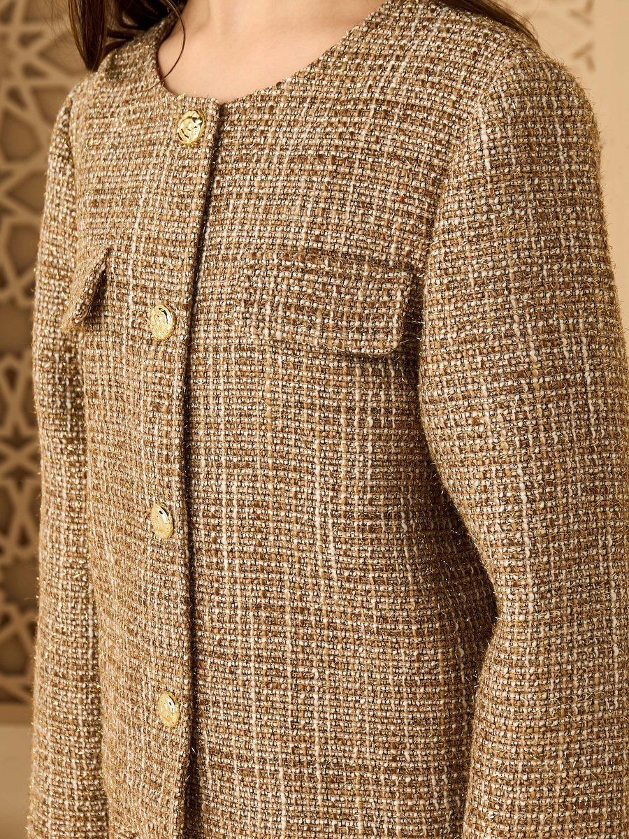 Textured Lurex Tweed Jacket