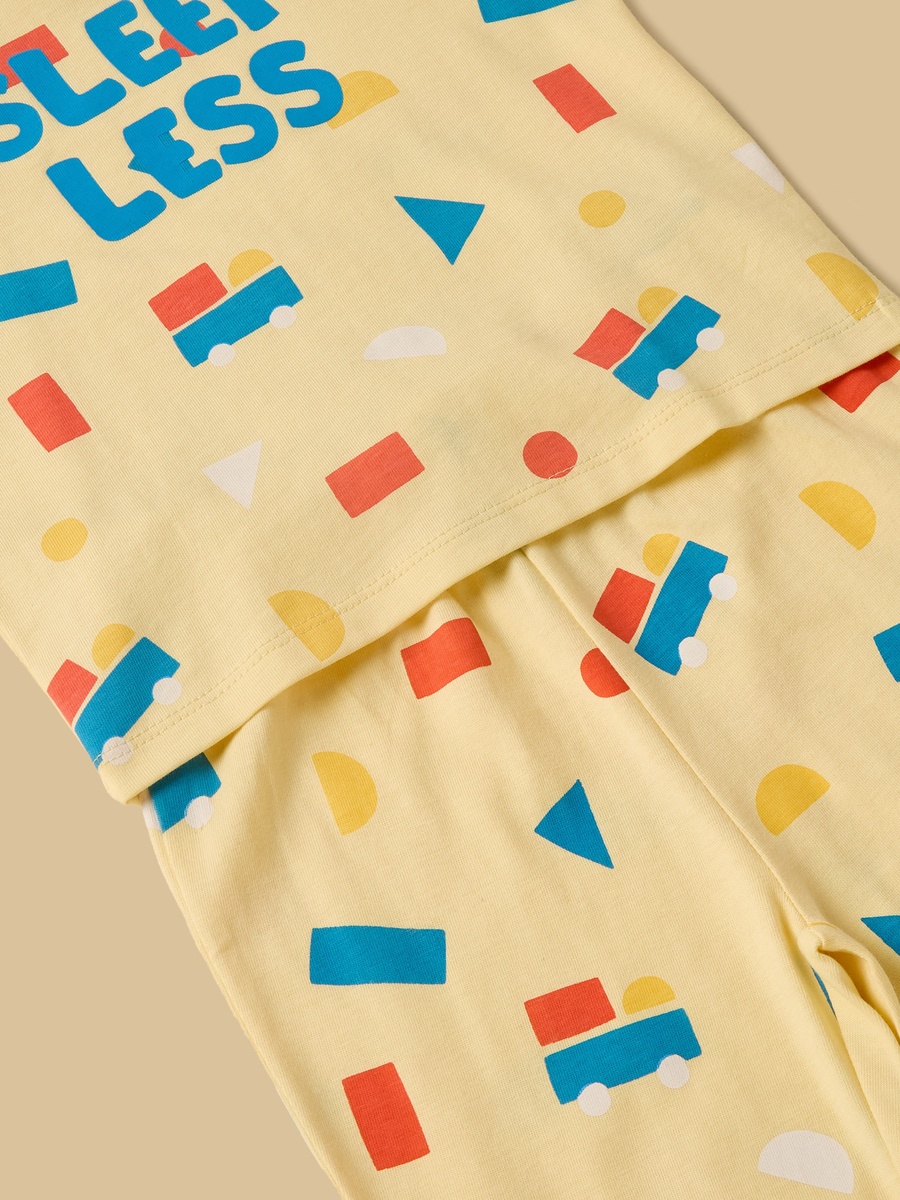 Pack of 2 - Shape Print Cotton Pyjama Set