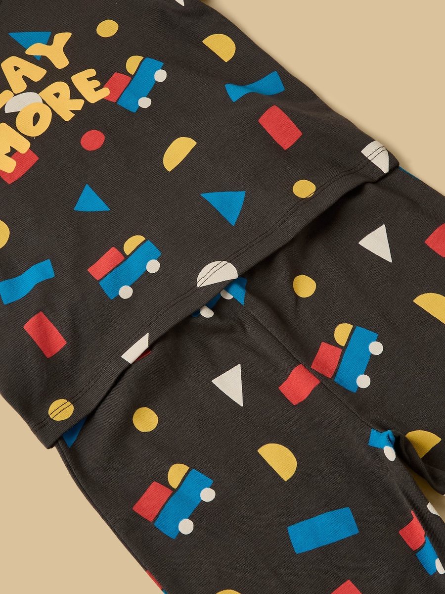 Pack of 2 - Shape Print Cotton Pyjama Set