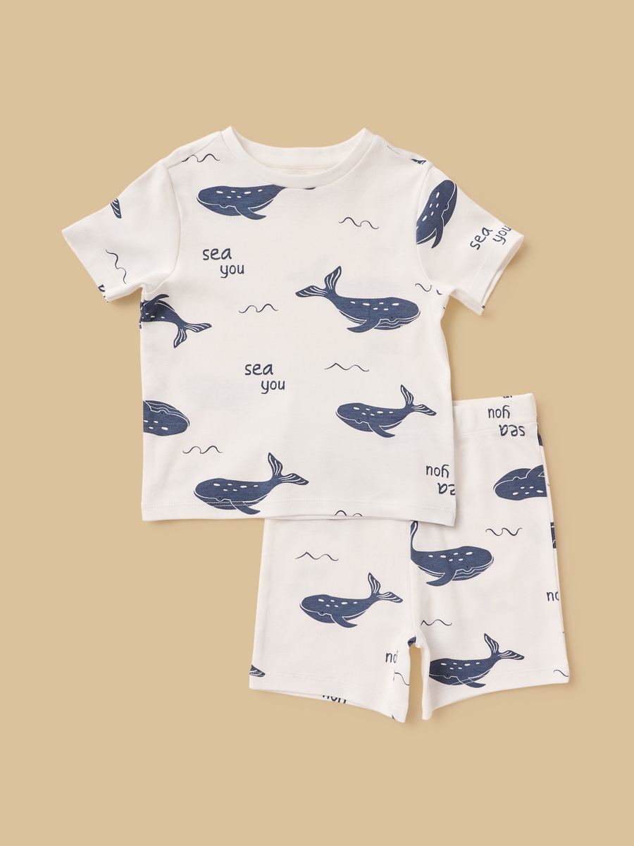 Pack Of 2 - Printed Cotton Pyjama Set