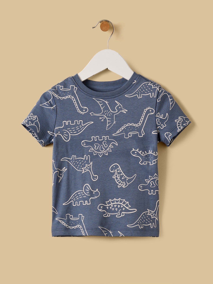 Dinosaur Print Cotton Shorts Set