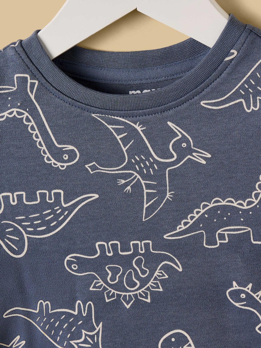 Dinosaur Print Cotton Shorts Set