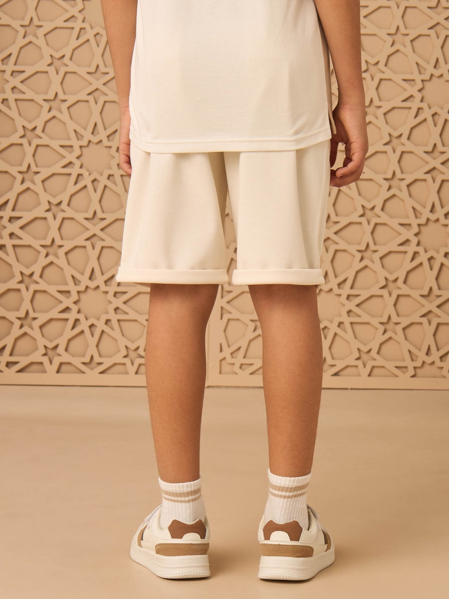 Textured Pull-On Shorts