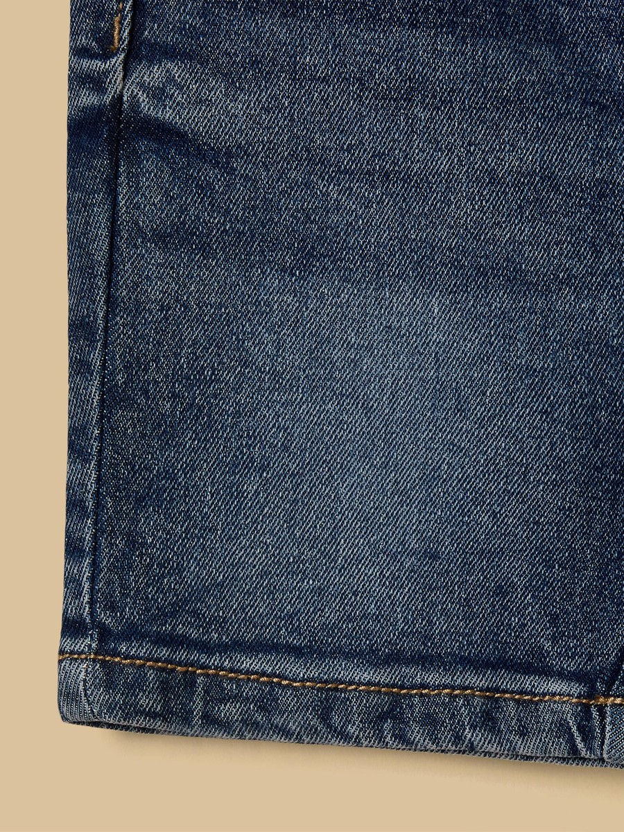 Drawstring Waist Denim Shorts