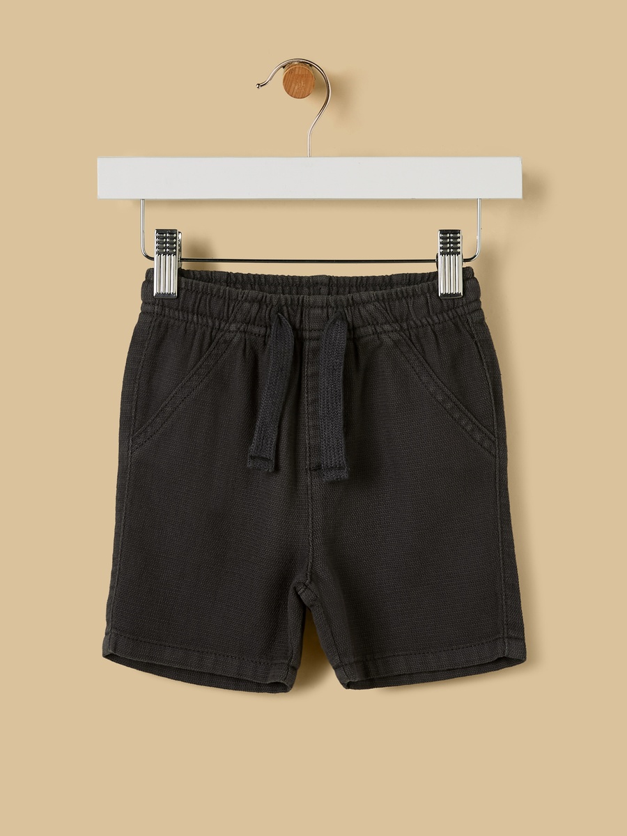 Textured Cotton Shorts