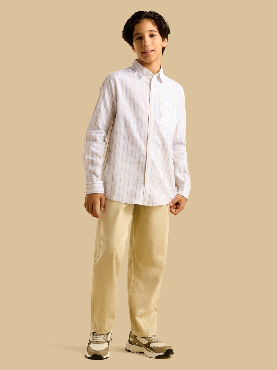 Balloon Fit Cotton Twill Pants
