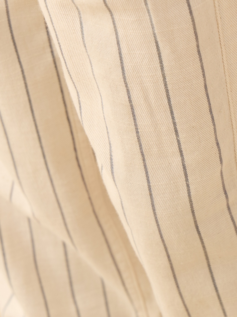 Striped Cotton Pull-On Pants