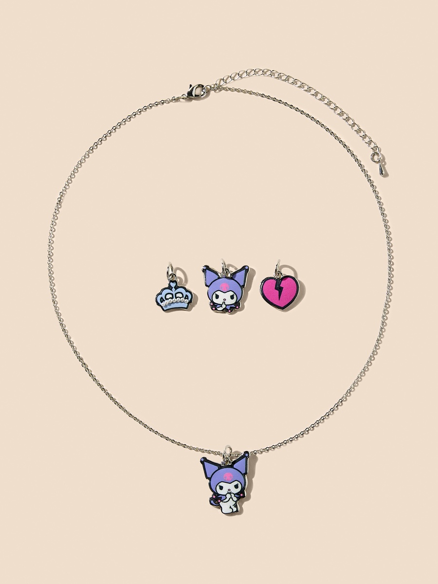 Kuromi Necklace with 4 Pendants