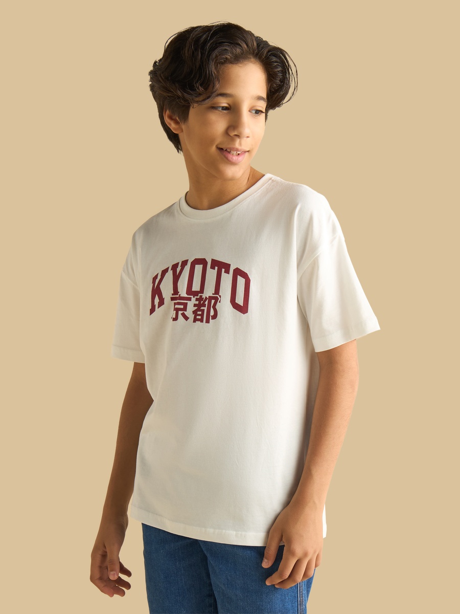 Kyoto Brave Print Cotton T-Shirt