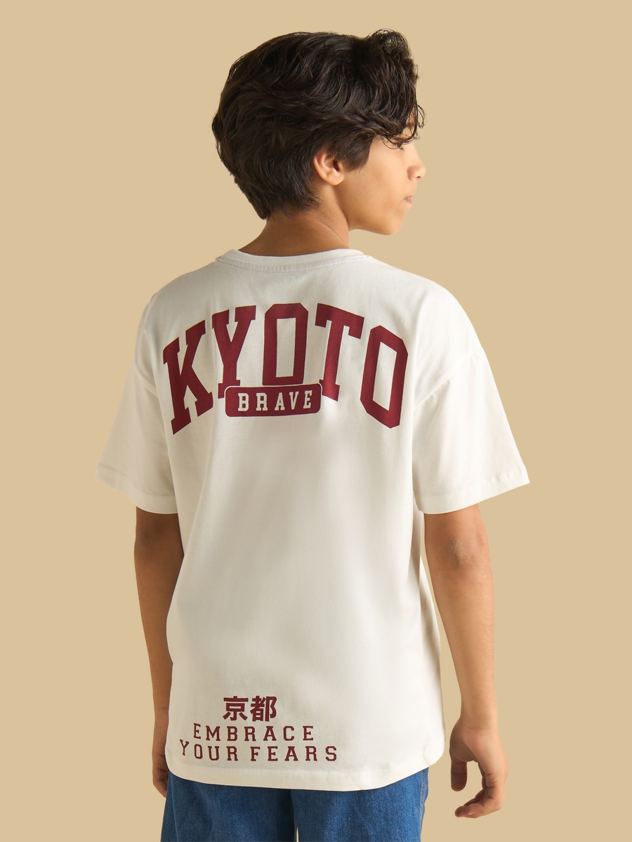 Kyoto Brave Print Cotton T-Shirt
