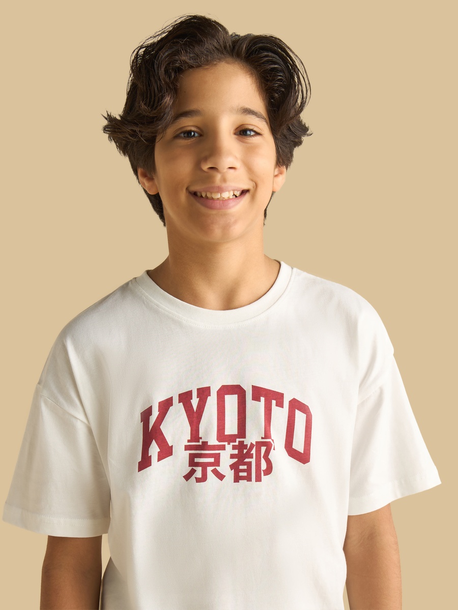 Kyoto Brave Print Cotton T-Shirt