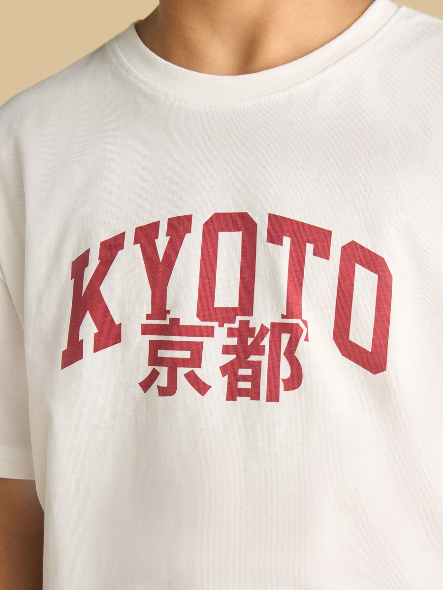 Kyoto Brave Print Cotton T-Shirt
