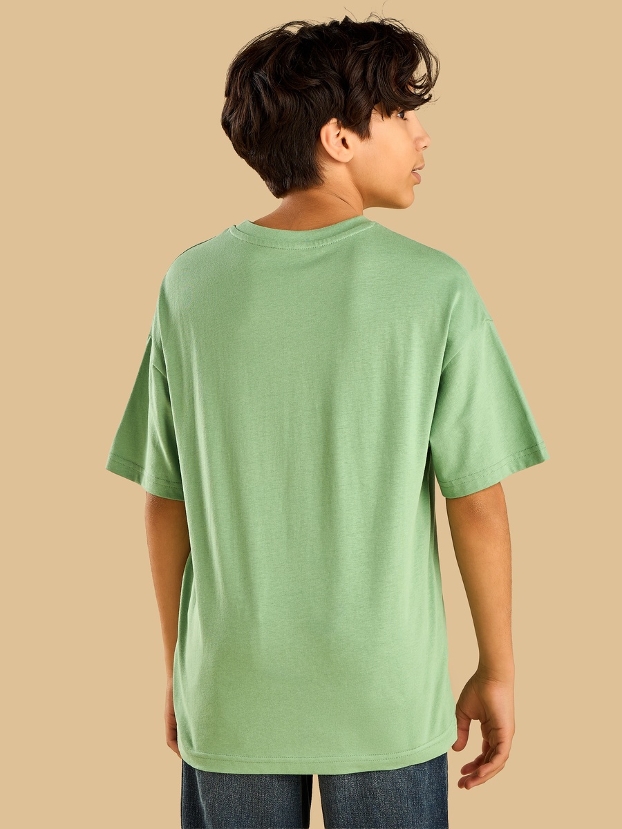 Slogan Print Cotton T-Shirt