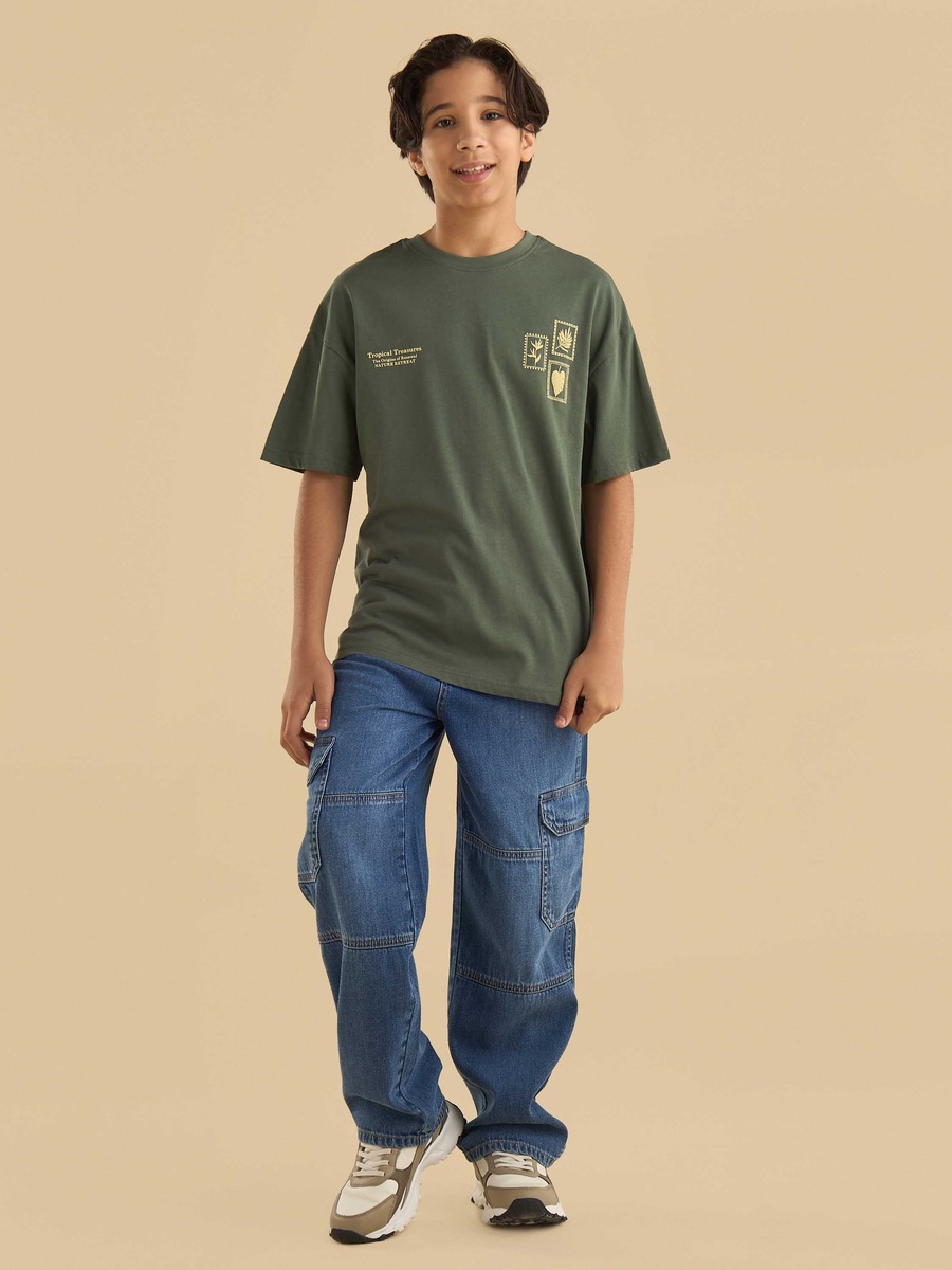 Printed Relaxed Fit Cotton T-Shirt
