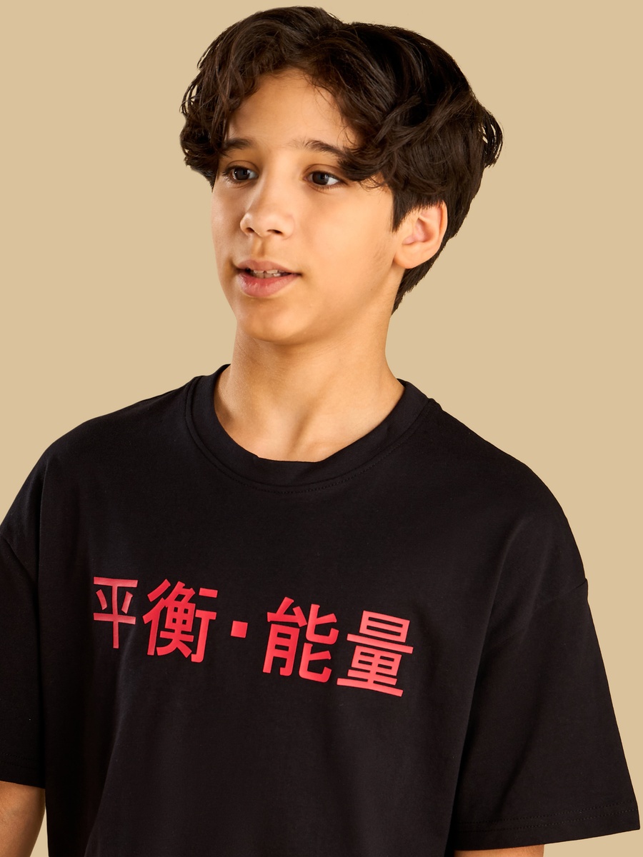 Japanese Print Cotton T-Shirt