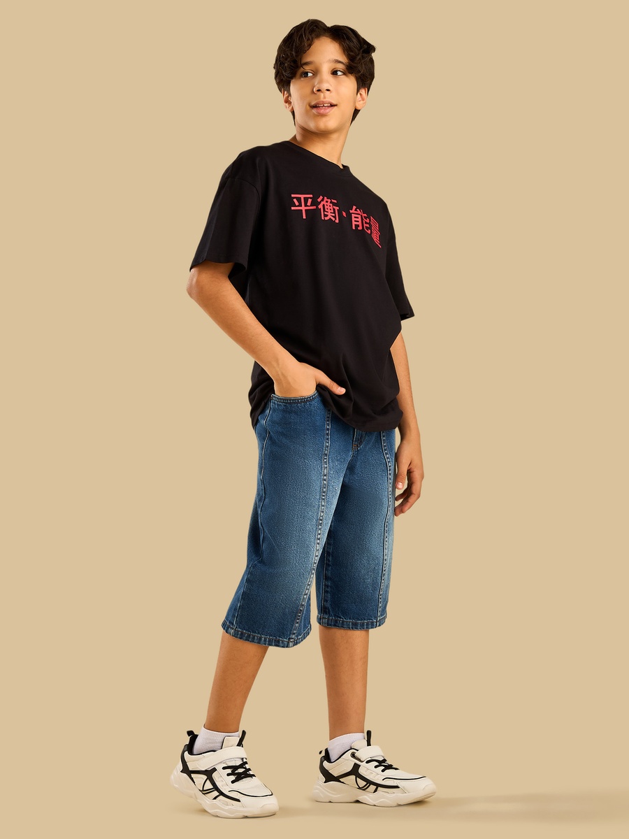 Japanese Print Cotton T-Shirt