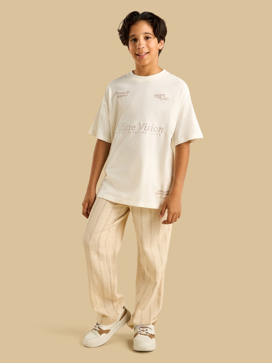 Typographic Print Cotton T-Shirt