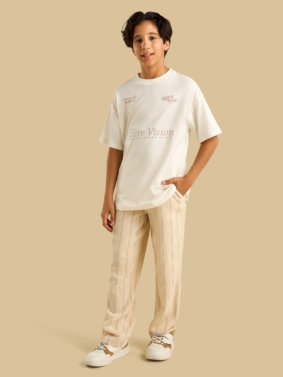 Typographic Print Cotton T-Shirt
