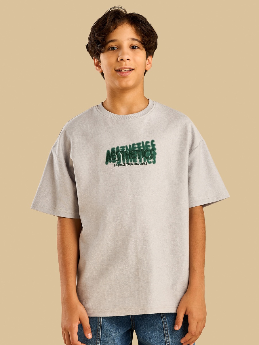 Blur Spray Print Cotton T-Shirt