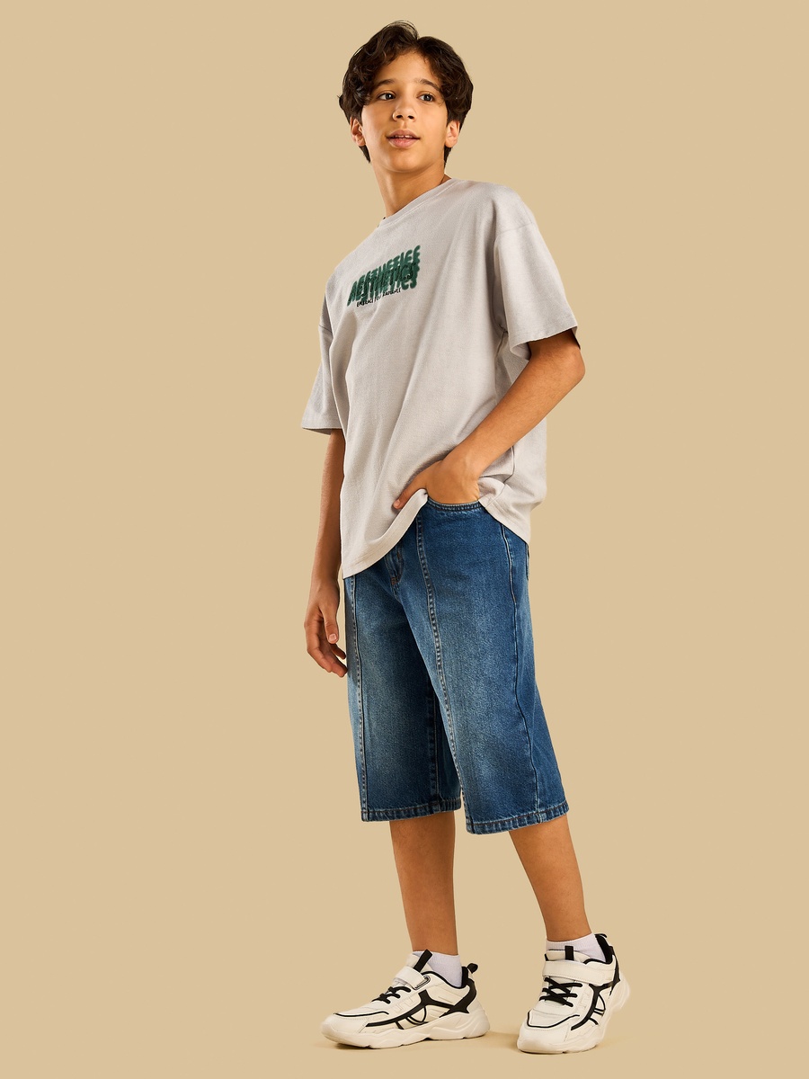 Blur Spray Print Cotton T-Shirt