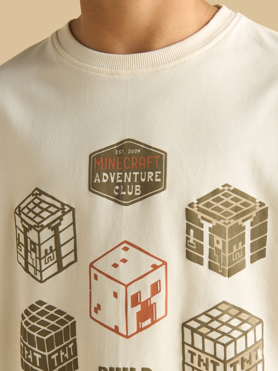 Minecraft Print Cotton T-Shirt