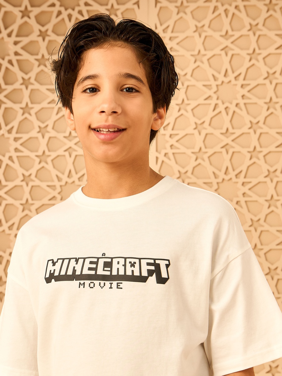 Minecraft Print Cotton T-Shirt