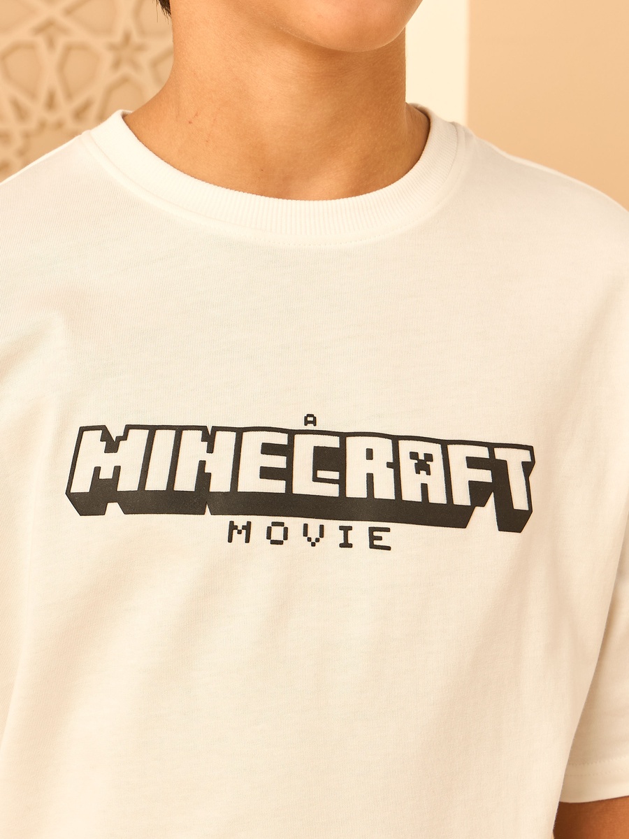 Minecraft Print Cotton T-Shirt