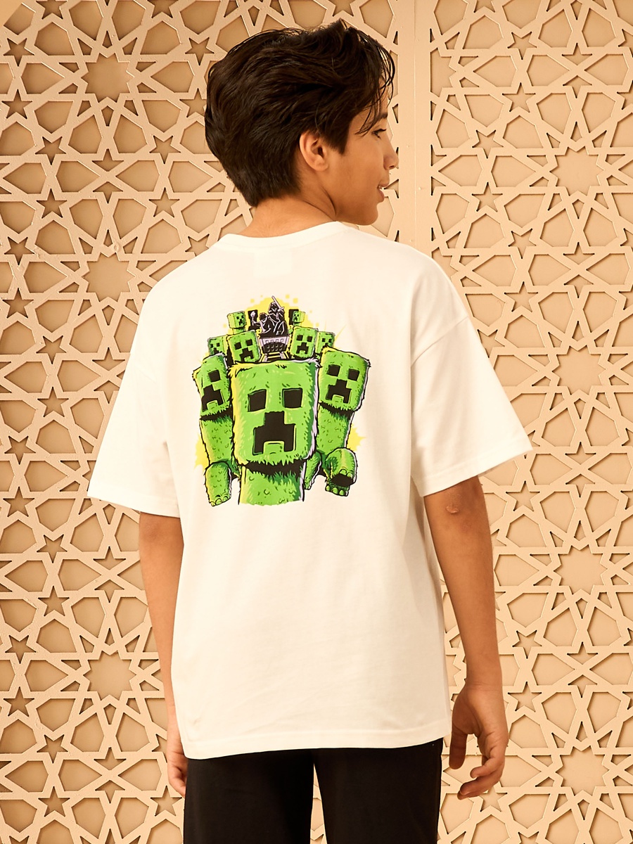 Minecraft Print Cotton T-Shirt