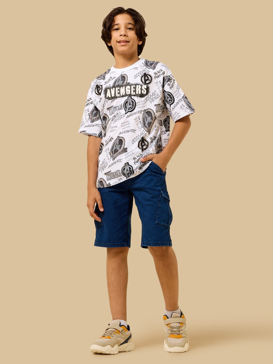 Avengers Print Cotton T-Shirt