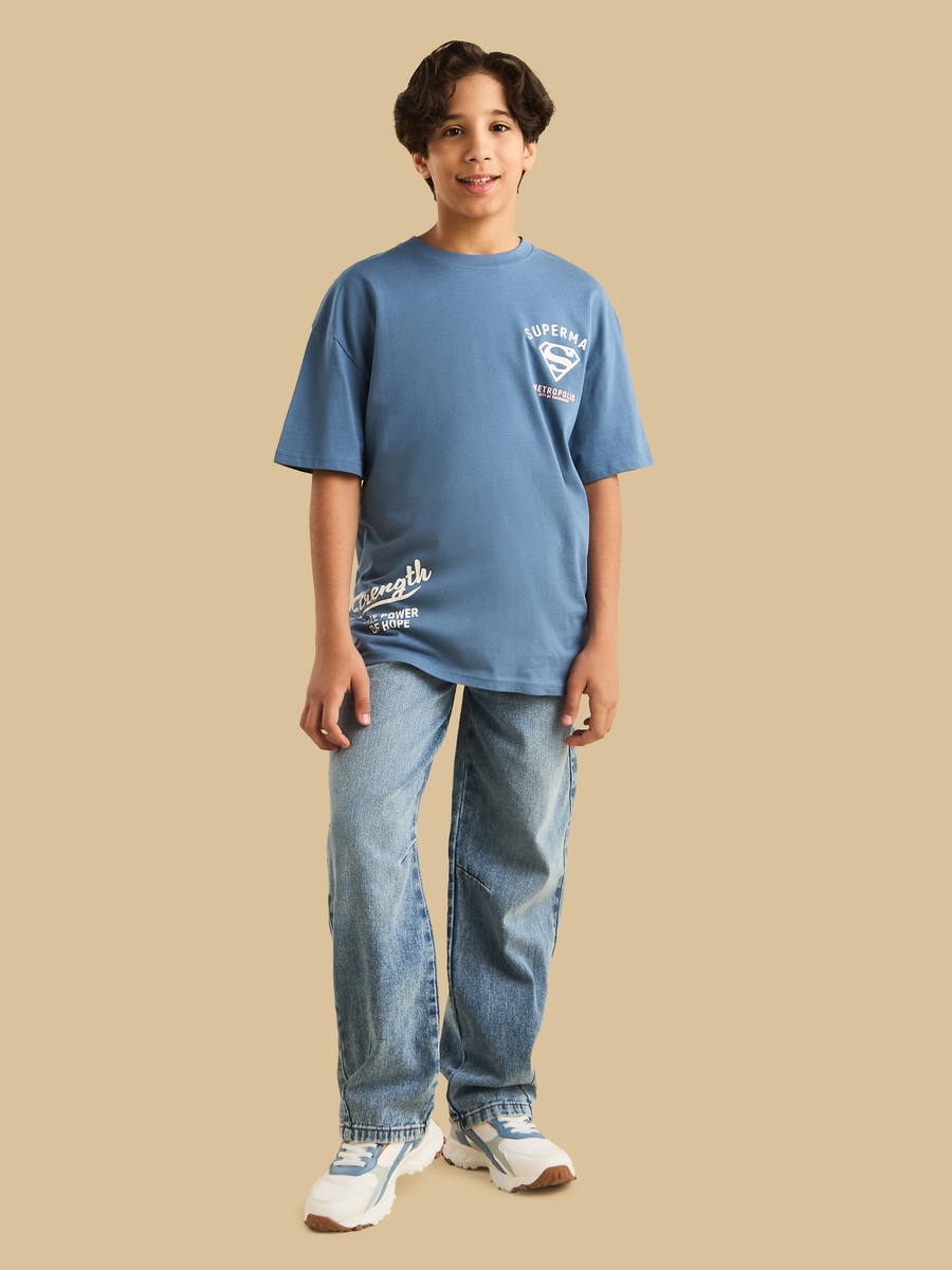Superman Print Cotton T-Shirt