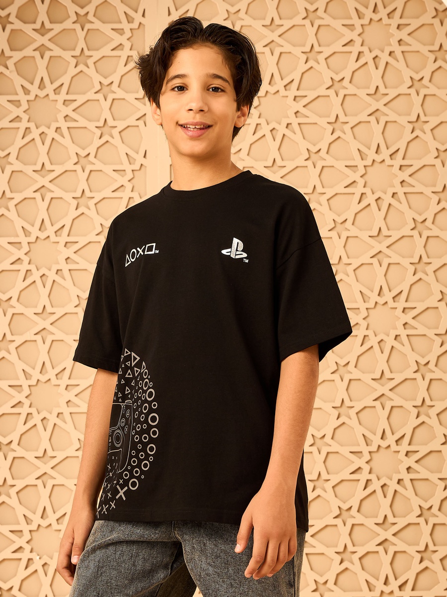 Playstation Print Cotton T-Shirt