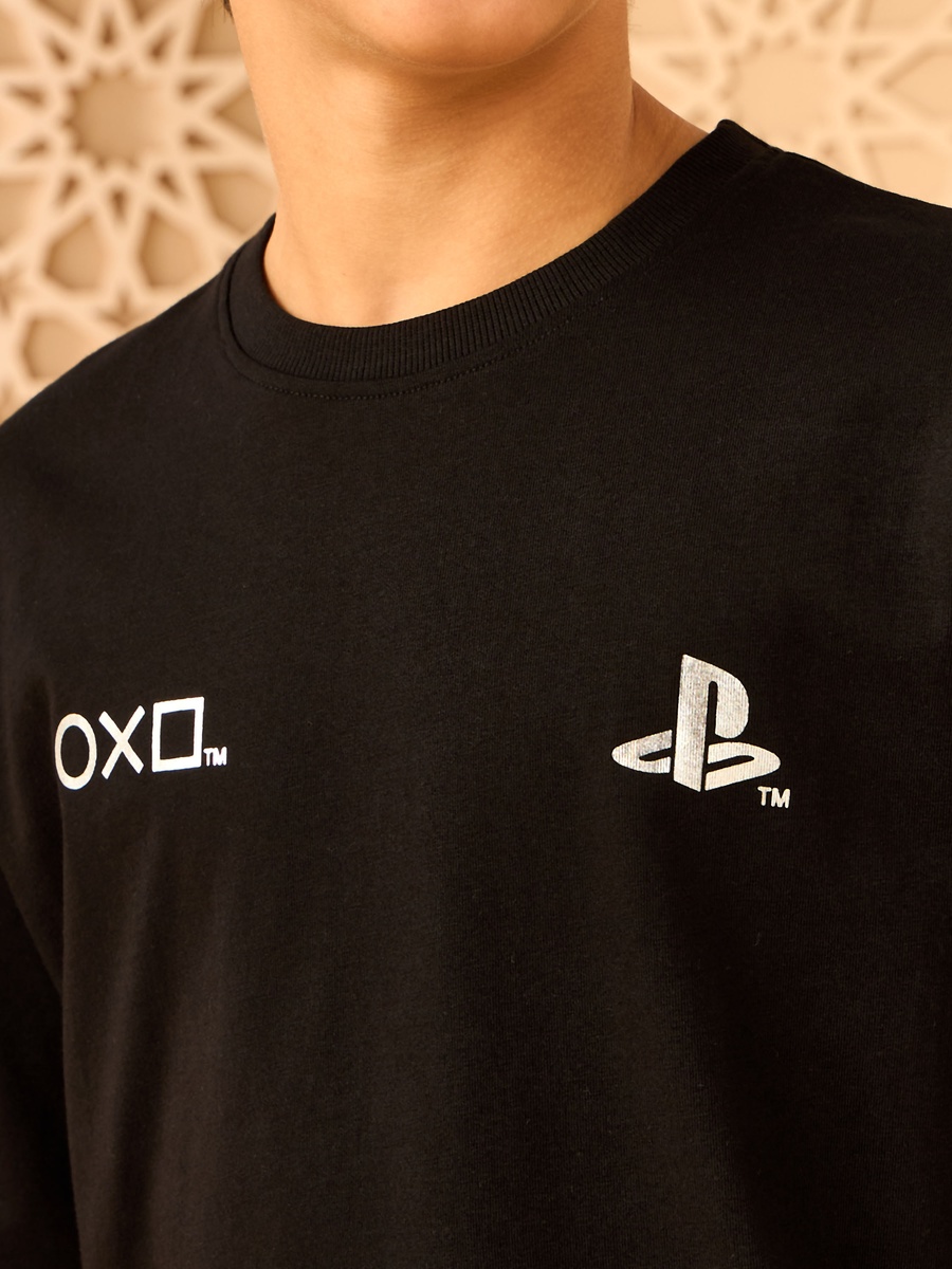 Playstation Print Cotton T-Shirt