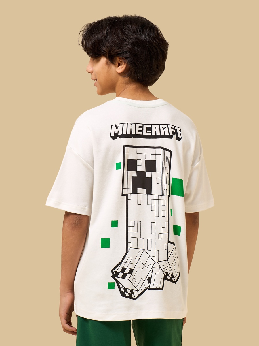 Minecraft Print Cotton T-Shirt