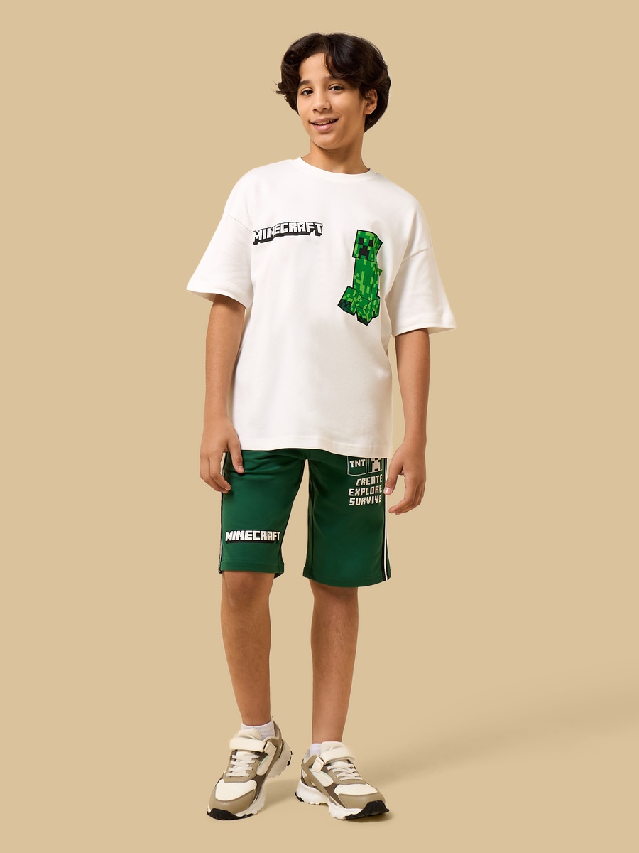 Minecraft Print Cotton T-Shirt