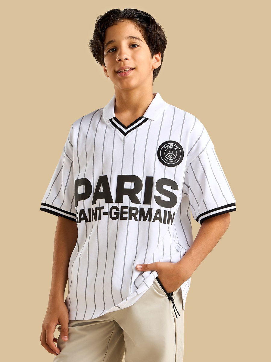 Paris Saint-Germain Print Collared T-Shirt