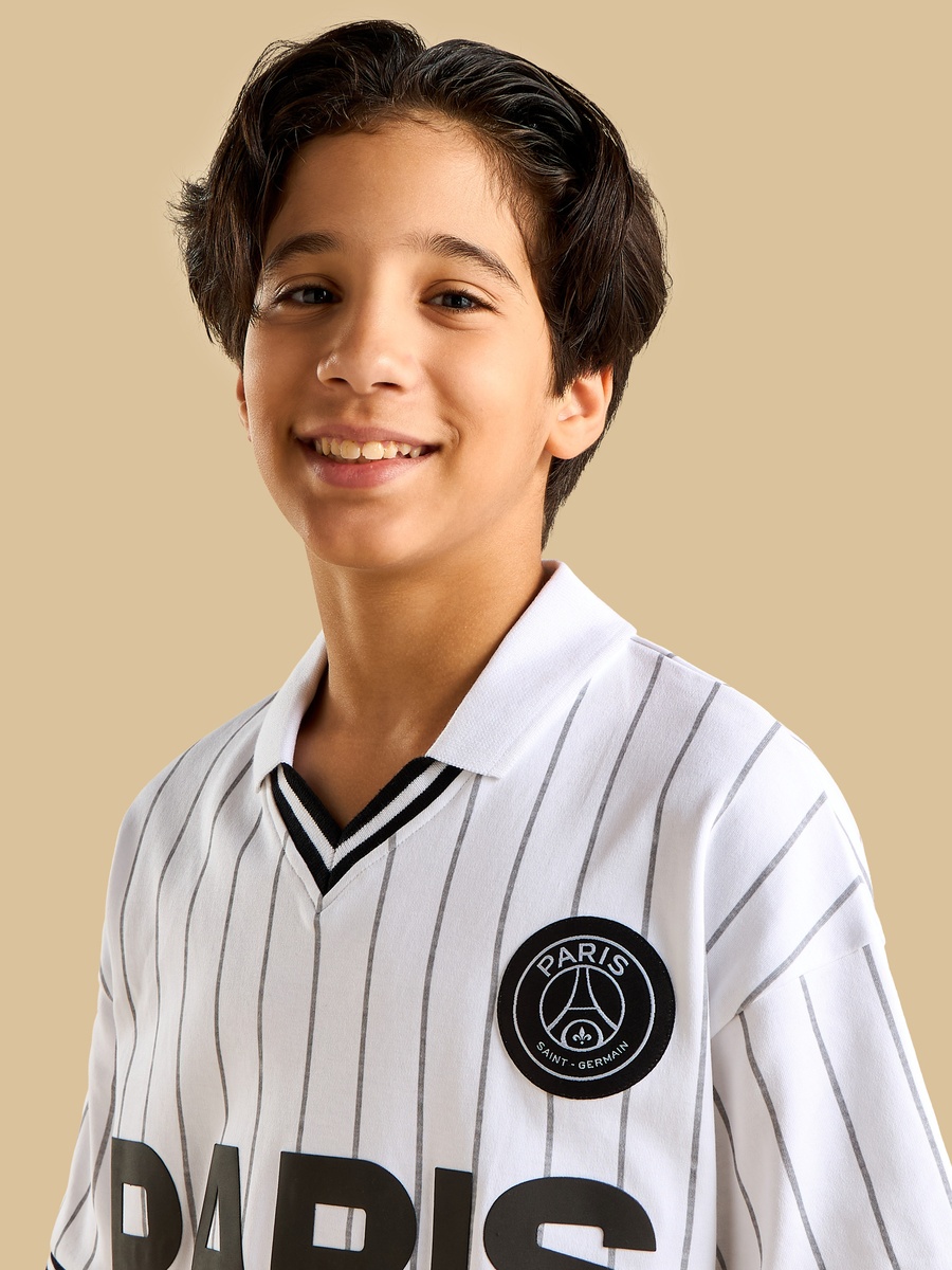 Paris Saint-Germain Print Collared T-Shirt