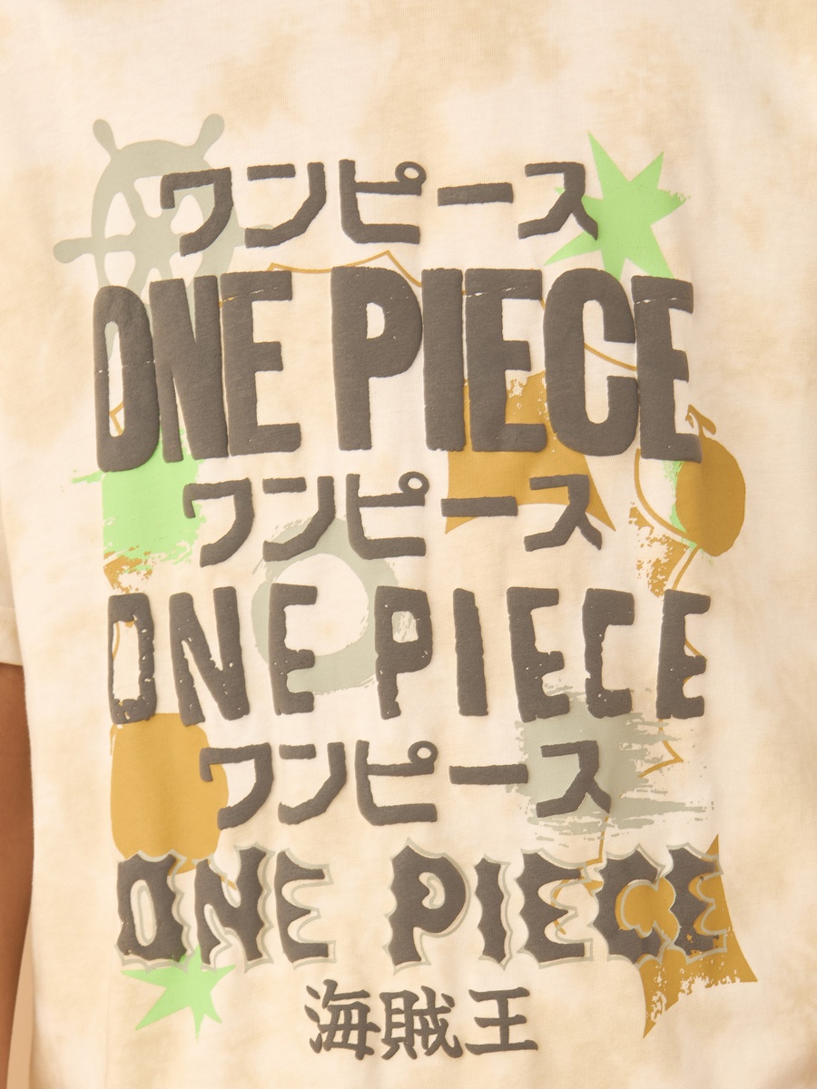 One Piece Print Cotton T-Shirt
